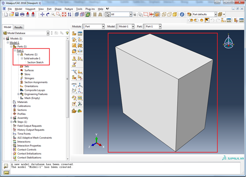 Creating a new part in Abaqus/CAE | TECHNIA