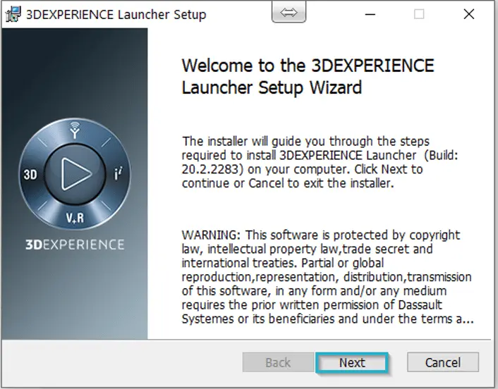 3DEXPERIENCE Launcher Setup